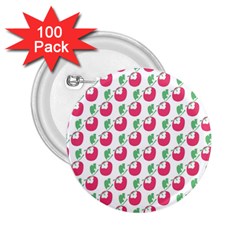 Fruit Pink Green Mangosteen 2 25  Buttons (100 Pack) 