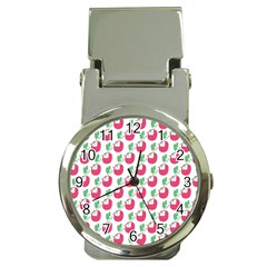 Fruit Pink Green Mangosteen Money Clip Watches by Mariart