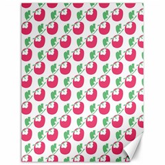 Fruit Pink Green Mangosteen Canvas 12  X 16   by Mariart