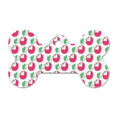 Fruit Pink Green Mangosteen Dog Tag Bone (one Side) by Mariart