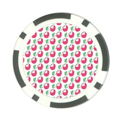 Fruit Pink Green Mangosteen Poker Chip Card Guard (10 Pack) by Mariart