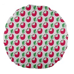 Fruit Pink Green Mangosteen Large 18  Premium Round Cushions by Mariart