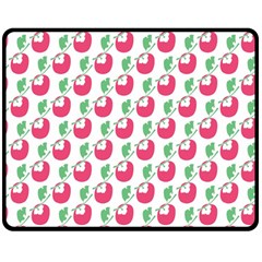 Fruit Pink Green Mangosteen Double Sided Fleece Blanket (medium)  by Mariart