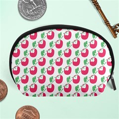 Fruit Pink Green Mangosteen Accessory Pouches (large)  by Mariart