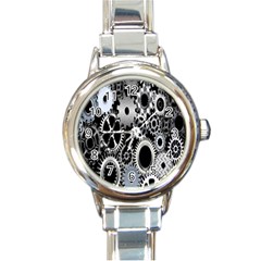 Gears Technology Steel Mechanical Chain Iron Round Italian Charm Watch by Mariart