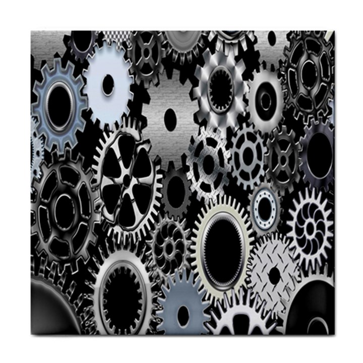 Gears Technology Steel Mechanical Chain Iron Tile Coasters