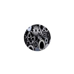 Gears Technology Steel Mechanical Chain Iron 1  Mini Buttons by Mariart