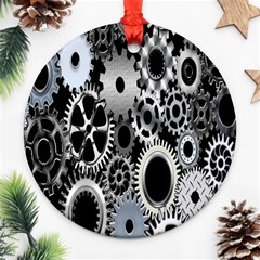 Gears Technology Steel Mechanical Chain Iron Ornament (round)