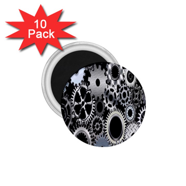 Gears Technology Steel Mechanical Chain Iron 1.75  Magnets (10 pack) 