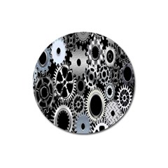 Gears Technology Steel Mechanical Chain Iron Magnet 3  (round) by Mariart