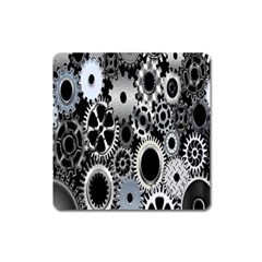 Gears Technology Steel Mechanical Chain Iron Square Magnet by Mariart