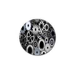 Gears Technology Steel Mechanical Chain Iron Golf Ball Marker by Mariart