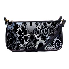 Gears Technology Steel Mechanical Chain Iron Shoulder Clutch Bags by Mariart