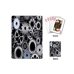 Gears Technology Steel Mechanical Chain Iron Playing Cards (mini)  by Mariart