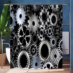 Gears Technology Steel Mechanical Chain Iron Shower Curtain 60  X 72  (medium)  by Mariart