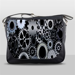 Gears Technology Steel Mechanical Chain Iron Messenger Bags by Mariart