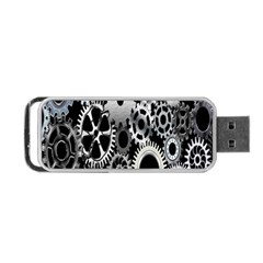 Gears Technology Steel Mechanical Chain Iron Portable Usb Flash (one Side) by Mariart