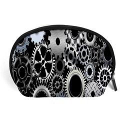 Gears Technology Steel Mechanical Chain Iron Accessory Pouches (large)  by Mariart