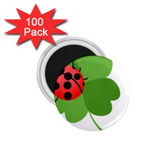 Insect Flower Floral Animals Green Red 1 75  Magnets (100 Pack)  by Mariart