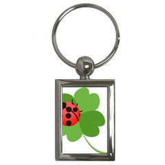 Insect Flower Floral Animals Green Red Key Chains (rectangle)  by Mariart