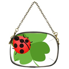 Insect Flower Floral Animals Green Red Chain Purses (two Sides)  by Mariart