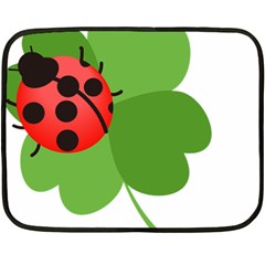 Insect Flower Floral Animals Green Red Double Sided Fleece Blanket (mini)  by Mariart