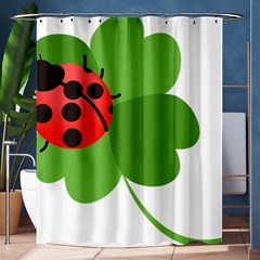 Insect Flower Floral Animals Green Red Shower Curtain 60  X 72  (medium)  by Mariart