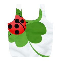 Insect Flower Floral Animals Green Red Full Print Recycle Bags (l)  by Mariart