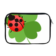 Insect Flower Floral Animals Green Red Apple Macbook Pro 17  Zipper Case by Mariart