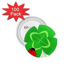 Insect Flower Floral Animals Green Red Line 1 75  Buttons (100 Pack)  by Mariart