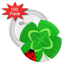 Insect Flower Floral Animals Green Red Line 2 25  Buttons (100 Pack)  by Mariart