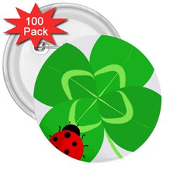 Insect Flower Floral Animals Green Red Line 3  Buttons (100 Pack)  by Mariart