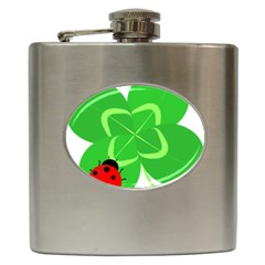 Insect Flower Floral Animals Green Red Line Hip Flask (6 Oz) by Mariart