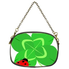 Insect Flower Floral Animals Green Red Line Chain Purses (two Sides)  by Mariart