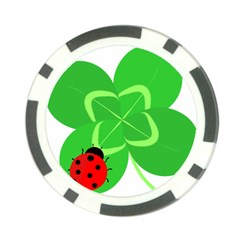 Insect Flower Floral Animals Green Red Line Poker Chip Card Guard (10 Pack) by Mariart