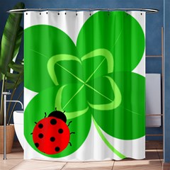 Insect Flower Floral Animals Green Red Line Shower Curtain 60  X 72  (medium)  by Mariart