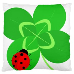 Insect Flower Floral Animals Green Red Line Large Cushion Case (two Sides) by Mariart