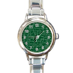 Formula Number Green Board Round Italian Charm Watch by Mariart