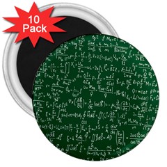 Formula Number Green Board 3  Magnets (10 Pack)  by Mariart