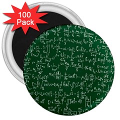 Formula Number Green Board 3  Magnets (100 Pack) by Mariart