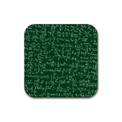 Formula Number Green Board Rubber Coaster (square)  by Mariart