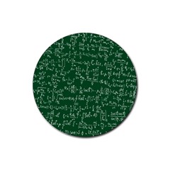 Formula Number Green Board Rubber Round Coaster (4 Pack) 