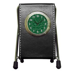 Formula Number Green Board Pen Holder Desk Clocks by Mariart