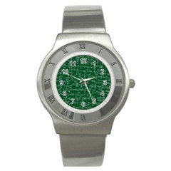 Formula Number Green Board Stainless Steel Watch by Mariart