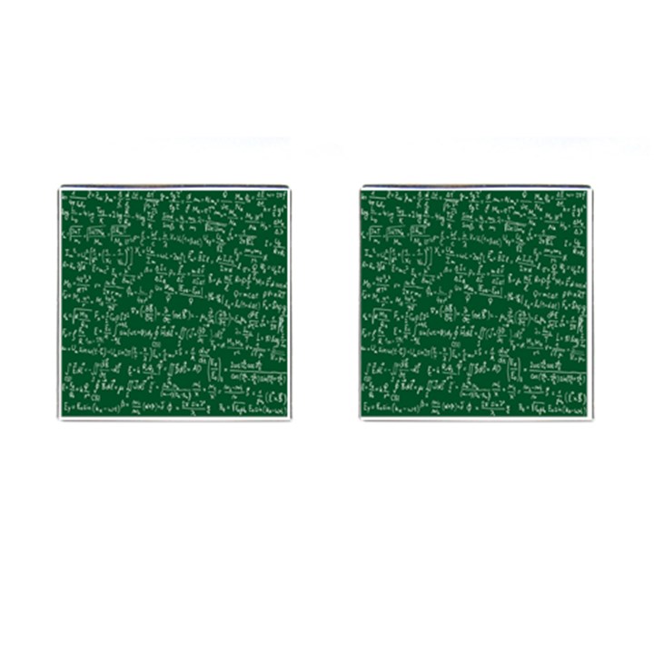 Formula Number Green Board Cufflinks (Square)