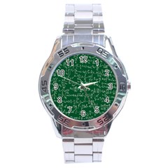 Formula Number Green Board Stainless Steel Analogue Watch by Mariart