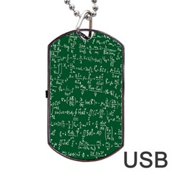 Formula Number Green Board Dog Tag Usb Flash (one Side) by Mariart