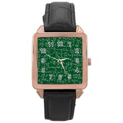 Formula Number Green Board Rose Gold Leather Watch  by Mariart