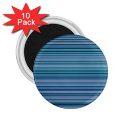 Horizontal Line Blue 2 25  Magnets (10 Pack)  by Mariart