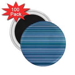 Horizontal Line Blue 2 25  Magnets (100 Pack)  by Mariart